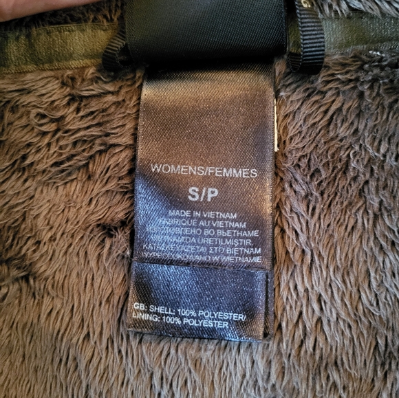 The North Face Brown Fuzzy Fleece Jacket Womens Small Ski Jacket Insert AMVD - Picture 7 of 11